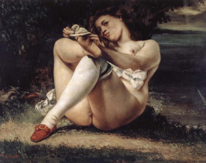 Gustave Courbet Woman with White Stockings